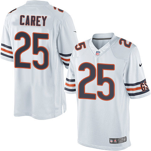 Youth Limited Ka'Deem Carey Nike Jersey White Road - #25 NFL Chicago Bears
